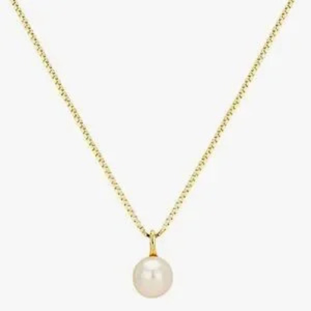 Gold Plated 925 Sterling Silver Freshwater Pearl Pendant Necklace Gift - Picture 2 of 5